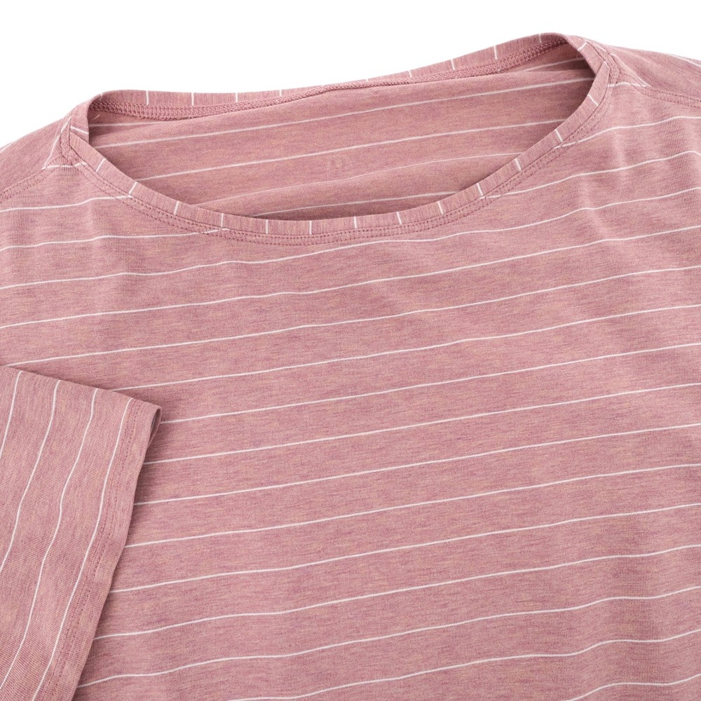 Lululemon Striped‎ Boxy T-Shirt Rose Short Sleeve Womens Fits XXL Size 20